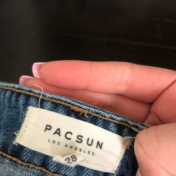 PacSun Ripped Mini Jean Skirt - Picture 3 of 3